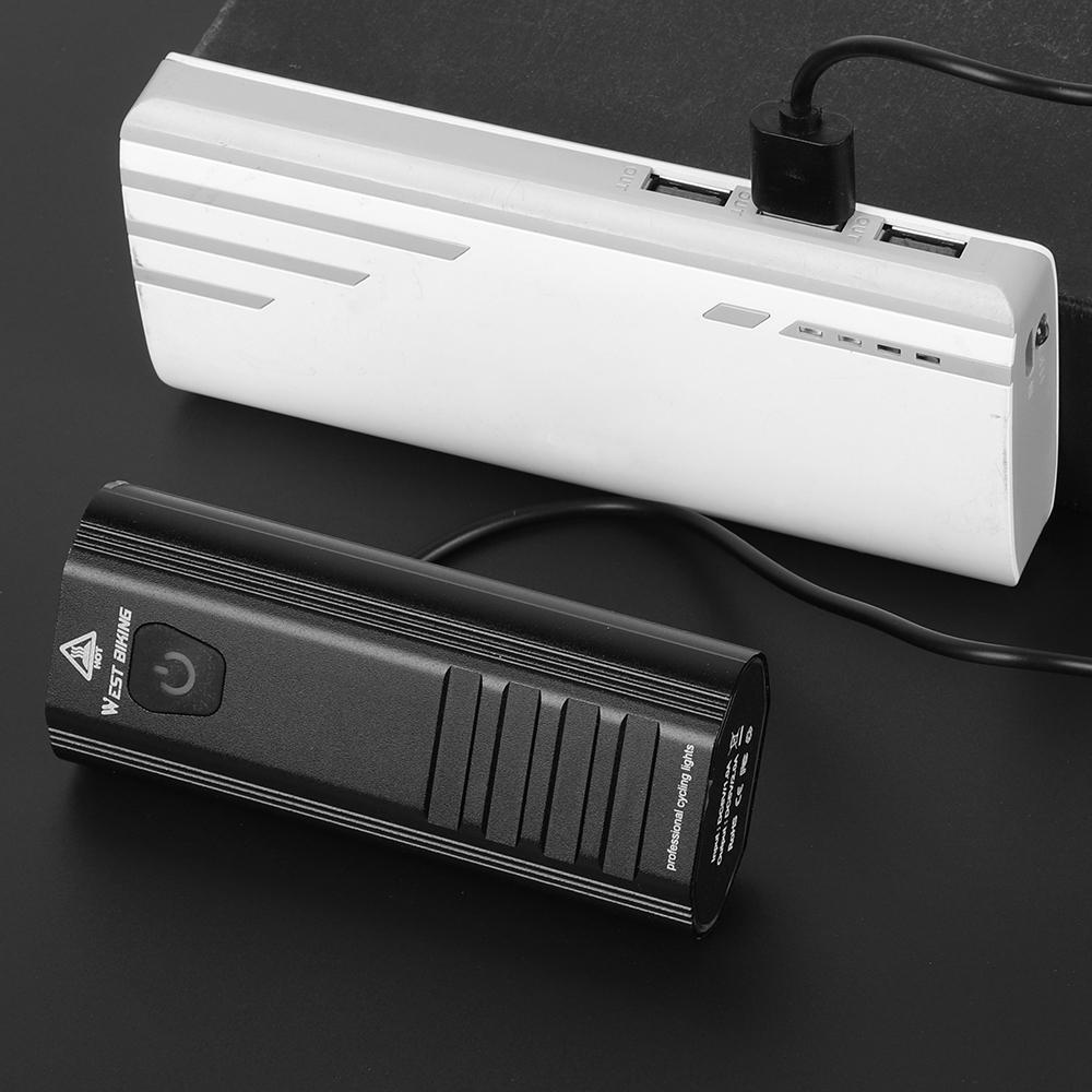 Đèn pha phía trước đi xe đạp WEST BIKING, sạc USB, chống thấm nước