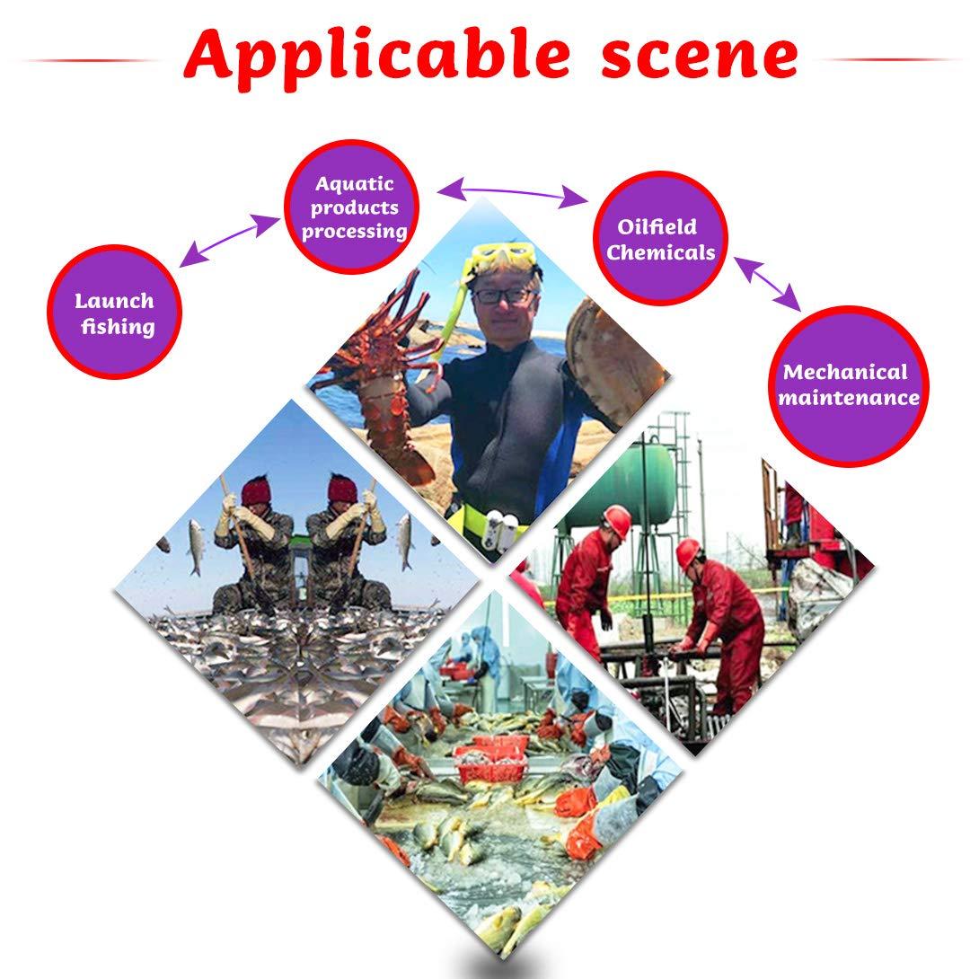 Găng tay ao không thấm nước với tay áo dài cho nam và nữ, màu xanh