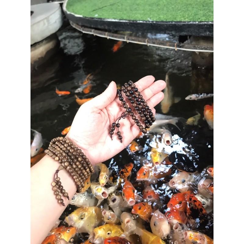 Chuỗi trầm hương 108 hạt sánh chìm nước vân đẹp thơm dịu