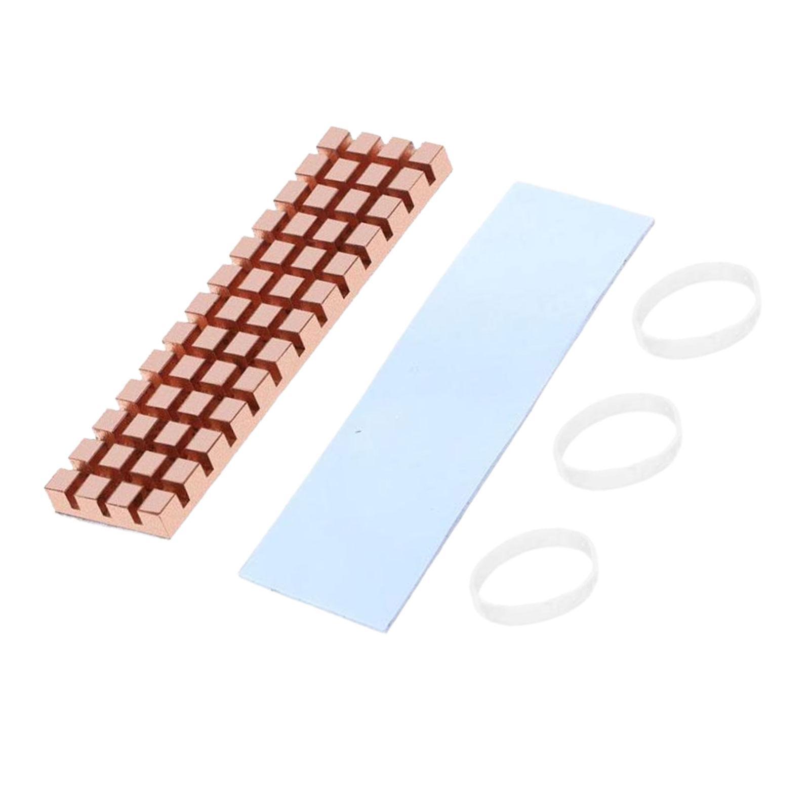 2280 M.2 SSD heat sink Thermal Pad Fittings Durable Lightweight 1 Set heat sink Copper Cooling Heat Dissipation for M.2 2280