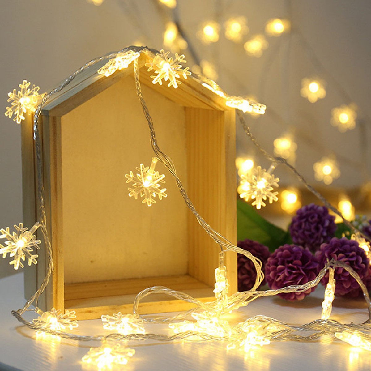 Dây Đèn Led Nháy Hình Hoa Tuyết