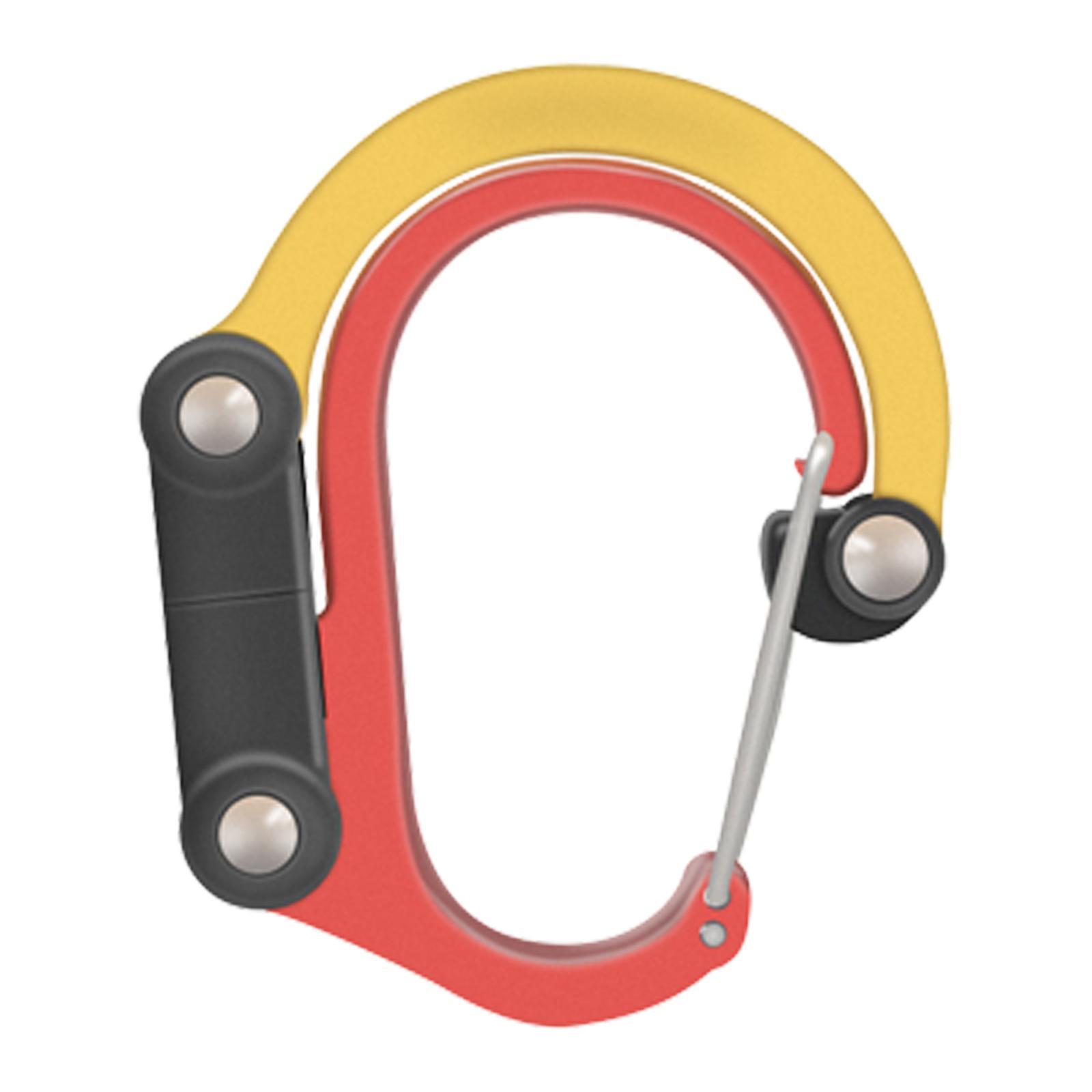Carabiner Clip and Hook Multifunctional D Shaped Lightweight Small Snap Hook Gear Clip for Hammocks Mountaineering Traveling Fishing Camping
