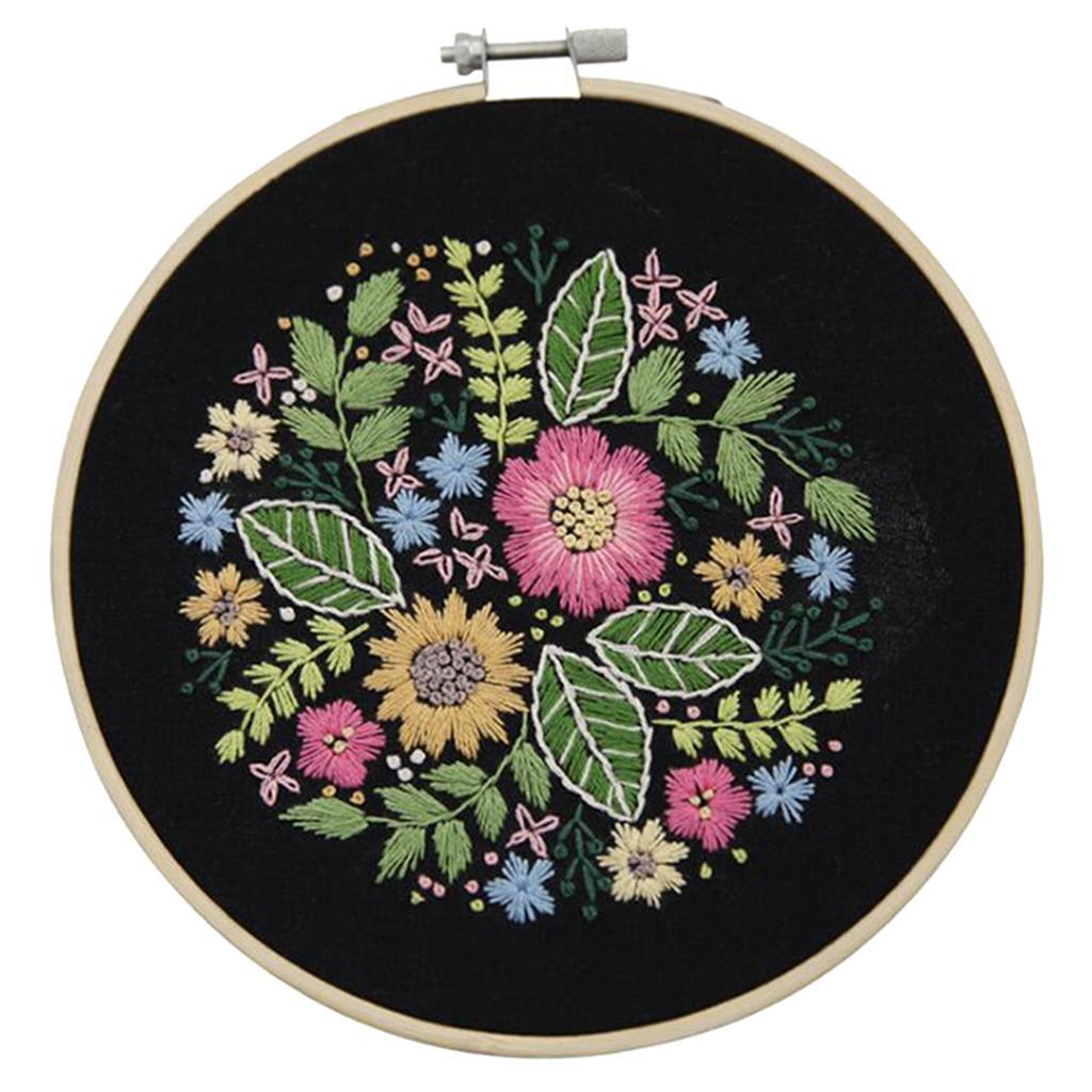 Embroidery Adult Cross Stitch Threads Kits - Flower Leaves