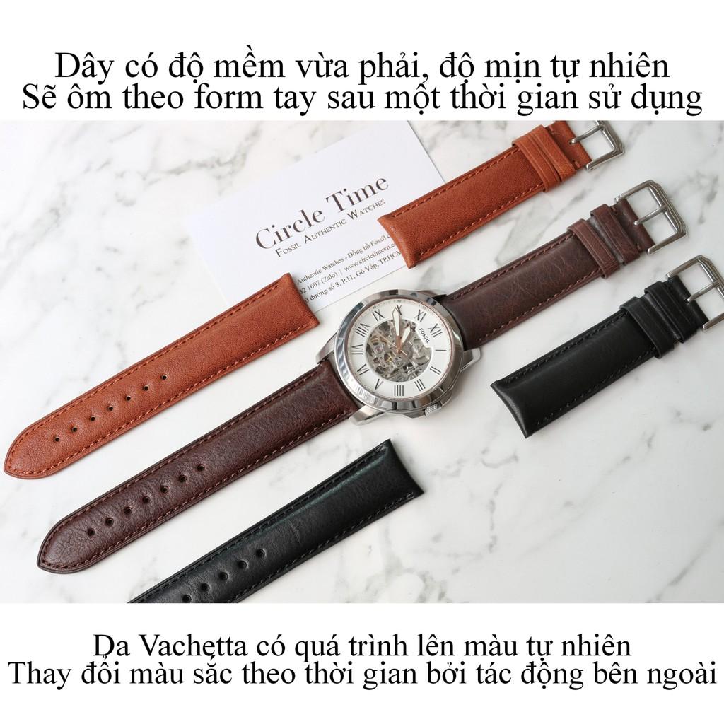 Dây đồng hồ da bò Vachetta handmade cao cấp dùng cho mọi đồng hồ size 20 và 22 (Tặng kèm Tool tháo dây) - HM01