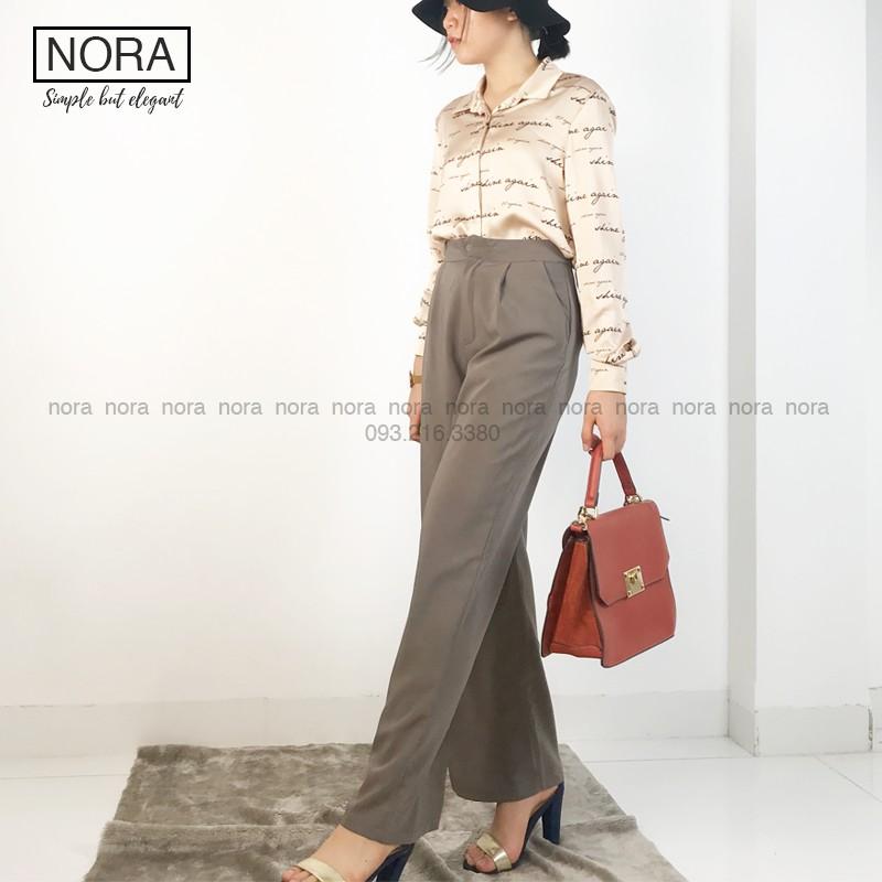 Quần Ống Rộng Culottes Xuông Dài 100cm, Quần Vải Suông Rũ Siêu Mềm Cao Cấp | NQ02 | Ghi Rêu