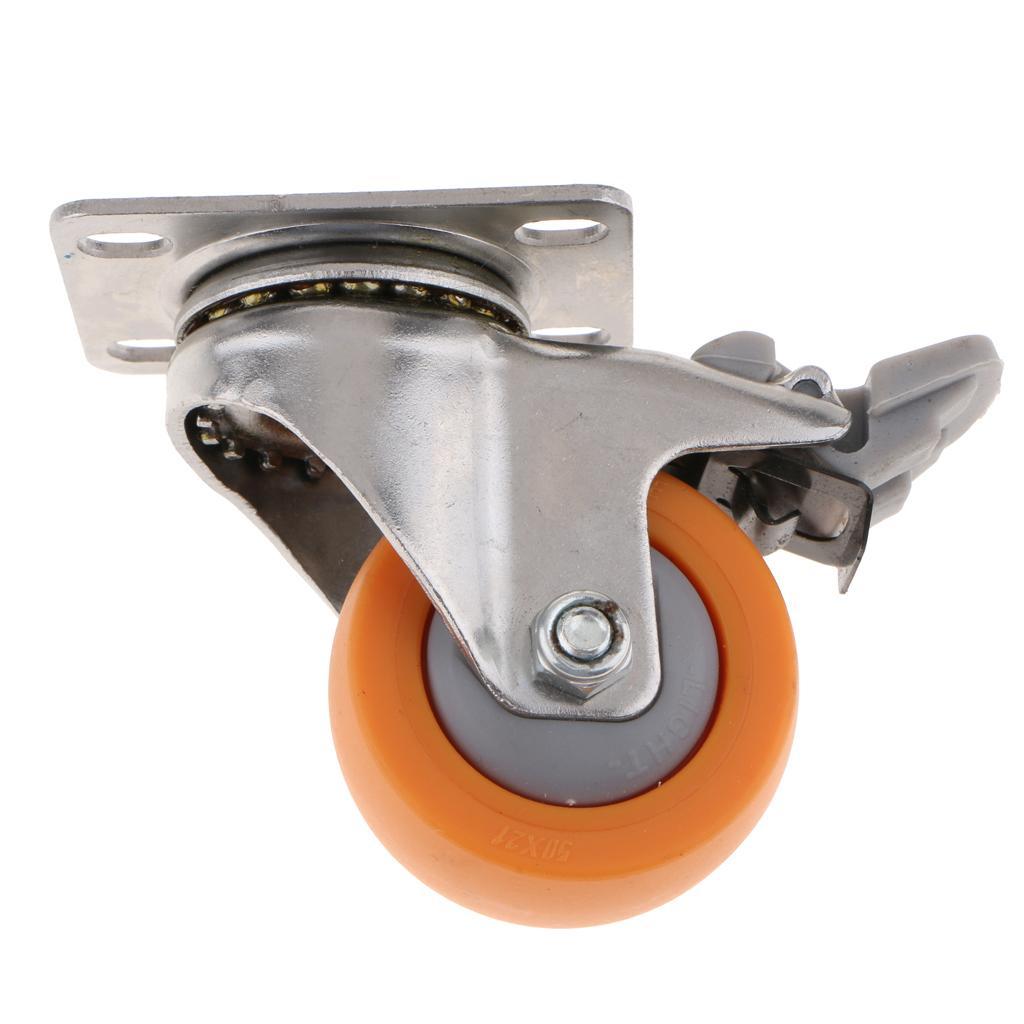 2 Inch 50mm Heavy Duty Swivel Bearing Caster Wheel With Top Plate