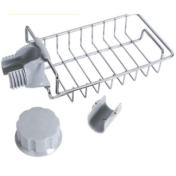 Kệ Đựng Đồ Rửa Chén Gắn Vòi Tiện Lợi - Kệ gắn vòi bồn rửa bát inox cao cấp