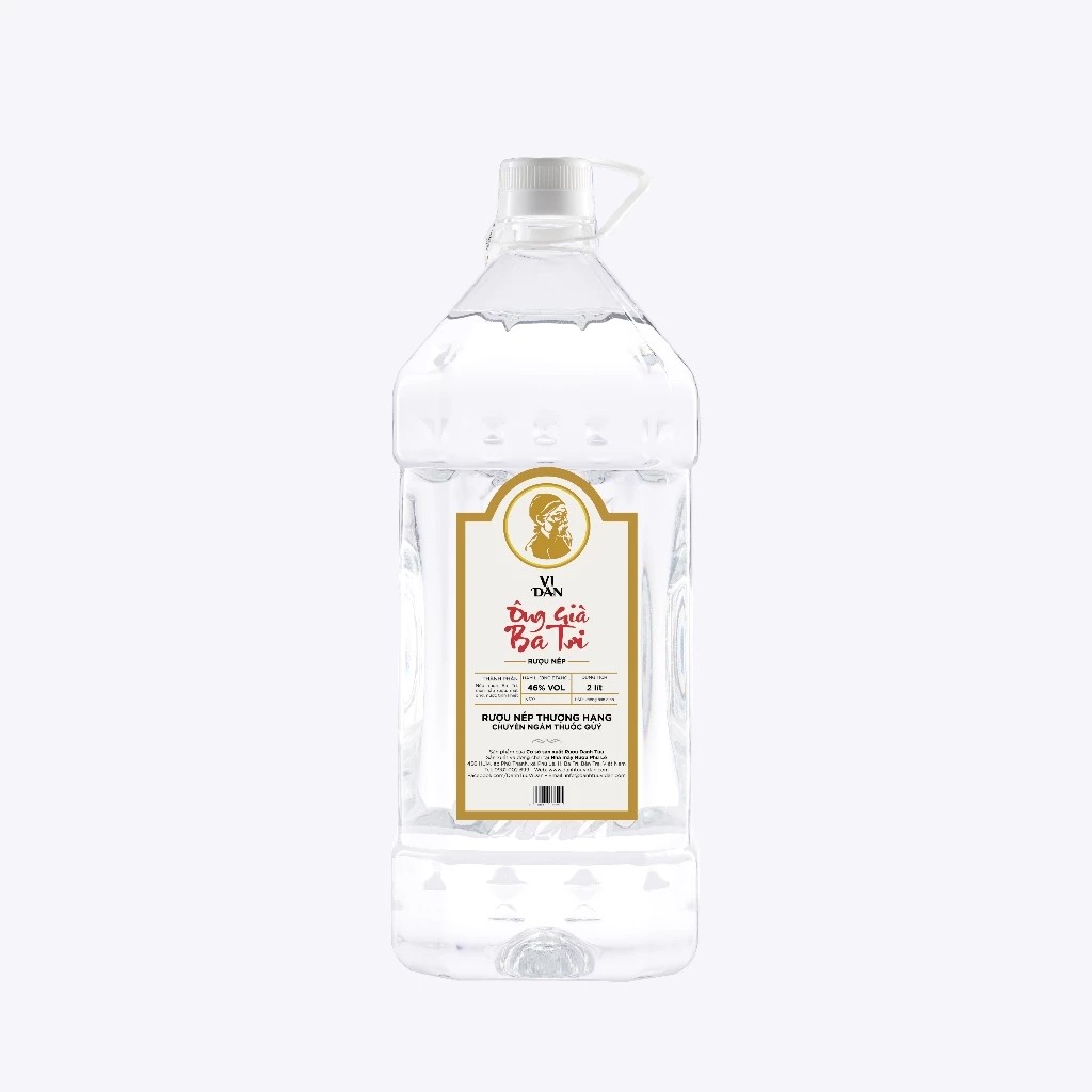 Rượu Vị Dân Ông Già Ba Tri_Rượu Nếp Thượng Hạng_2 lít