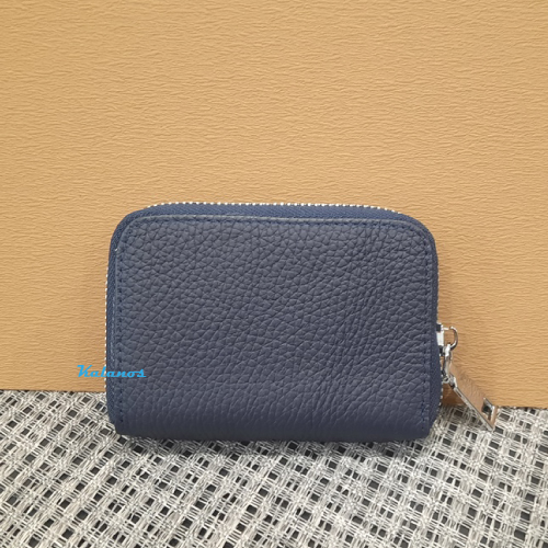 Ví card mini da bò cao cấp Kalanos KBN550-Navy, ví nhỏ đựng thẻ màu xanh Navy