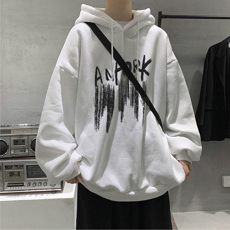 Áo Hoodie Tay Dài Dáng Rộng Phong Cách Hàn Quốc Thời Trang Thu Đông Cho Nam Giới