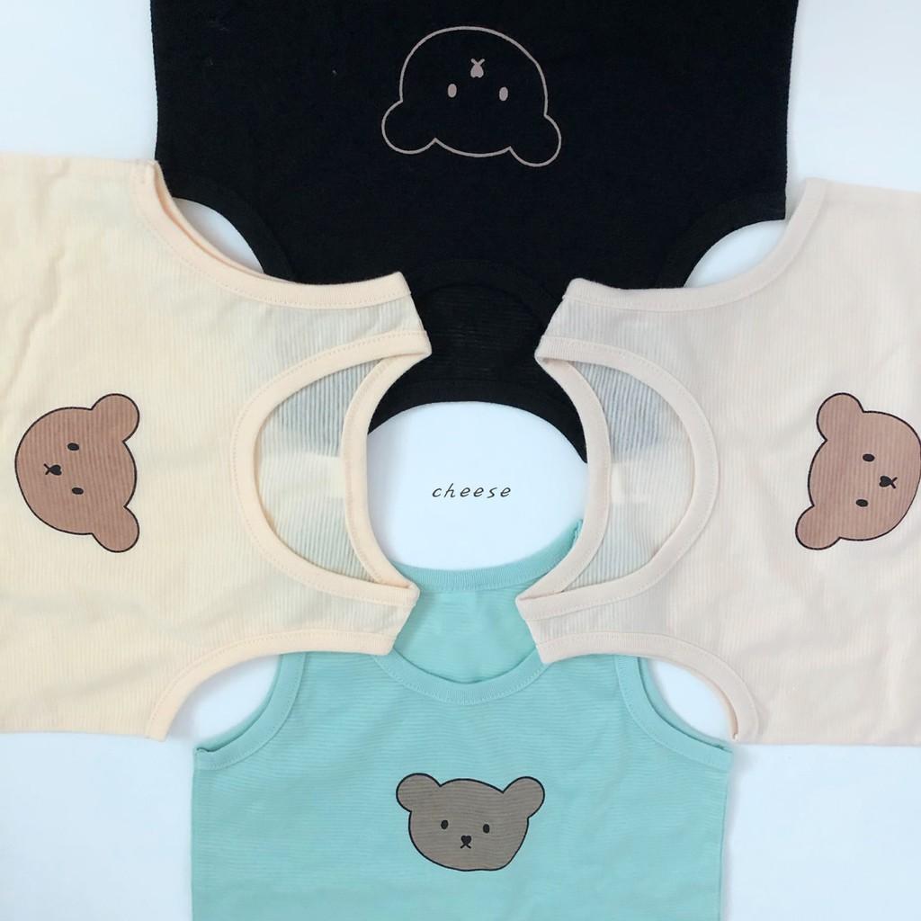 SET 4 ÁO COTTON GIẤY GẤU CHEESE MADE IN KOREA