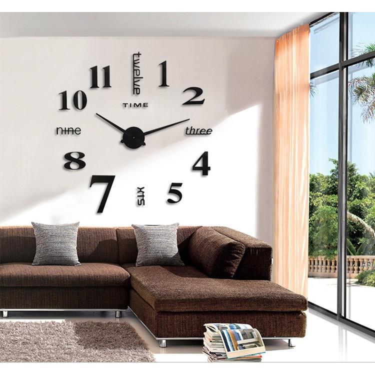 Đồng Hồ Dán Tường 3D Loại Lớn - Kiểu dáng Châu Âu