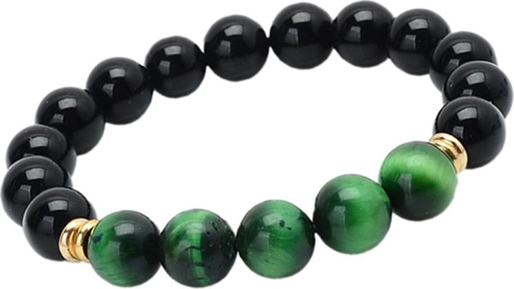 Vòng Tay Đá Opal Đen Đá Opal Mắt Hổ Xanh Tự Nhiên 10MM Gembank