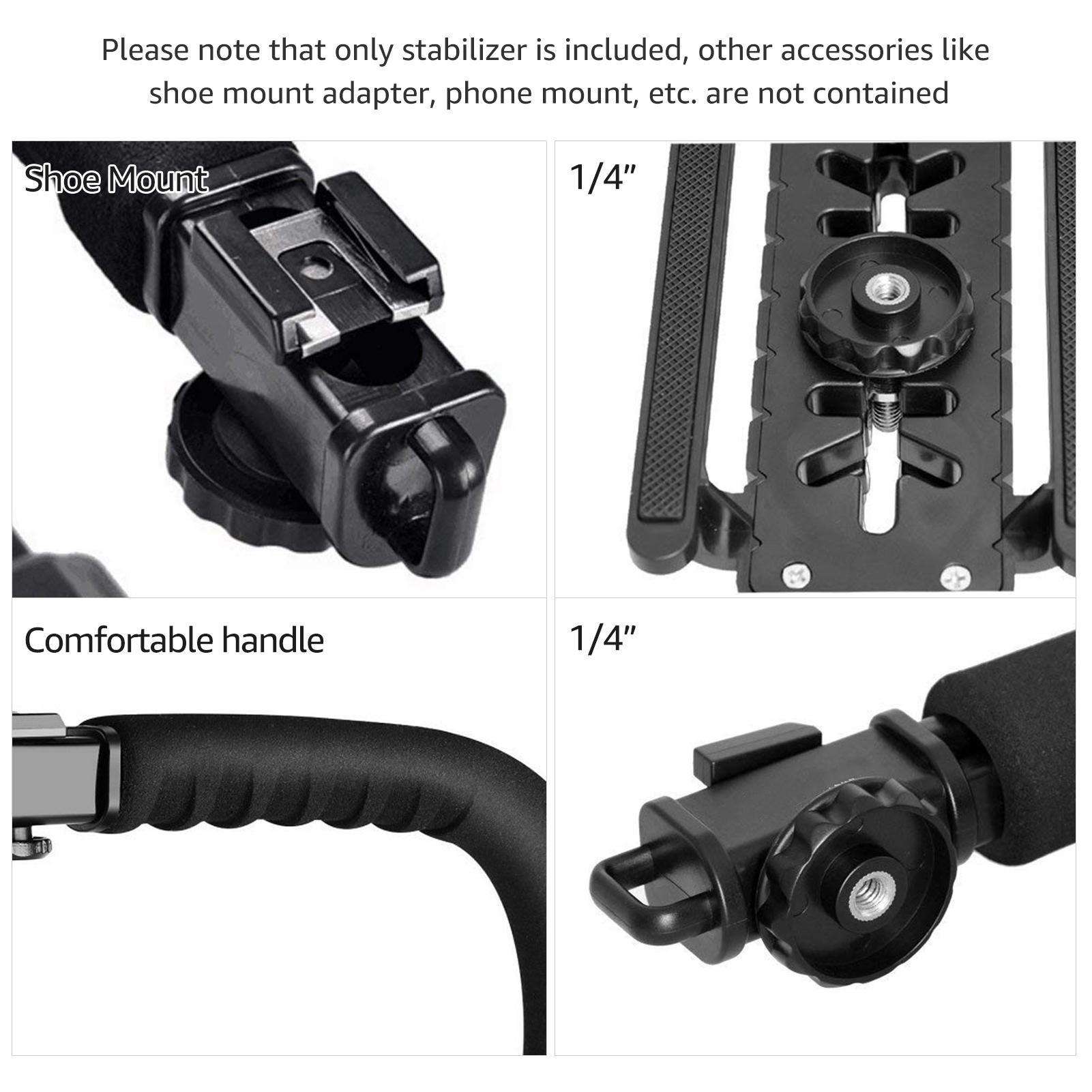 Bộ ổn định Gimbal C-Shape cầm tay cho máy ảnh DSLR với hỗ trợ gắn đèn flash