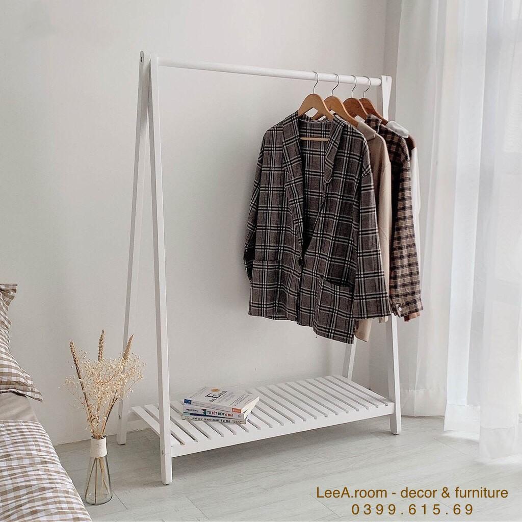 Giá Treo Chữ A Bằng Gỗ - Sơn Trắng Cao Cấp - Size 1FM