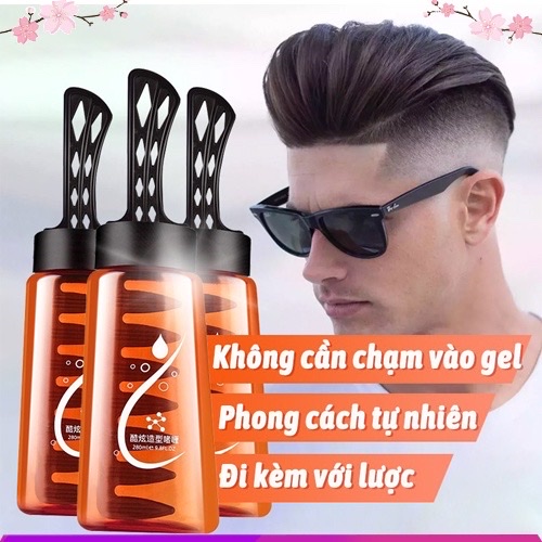 Lược Vuốt Tóc Nam 2 Trong 1 – Dụng Cụ Tạo Kiểu Tóc 260ml