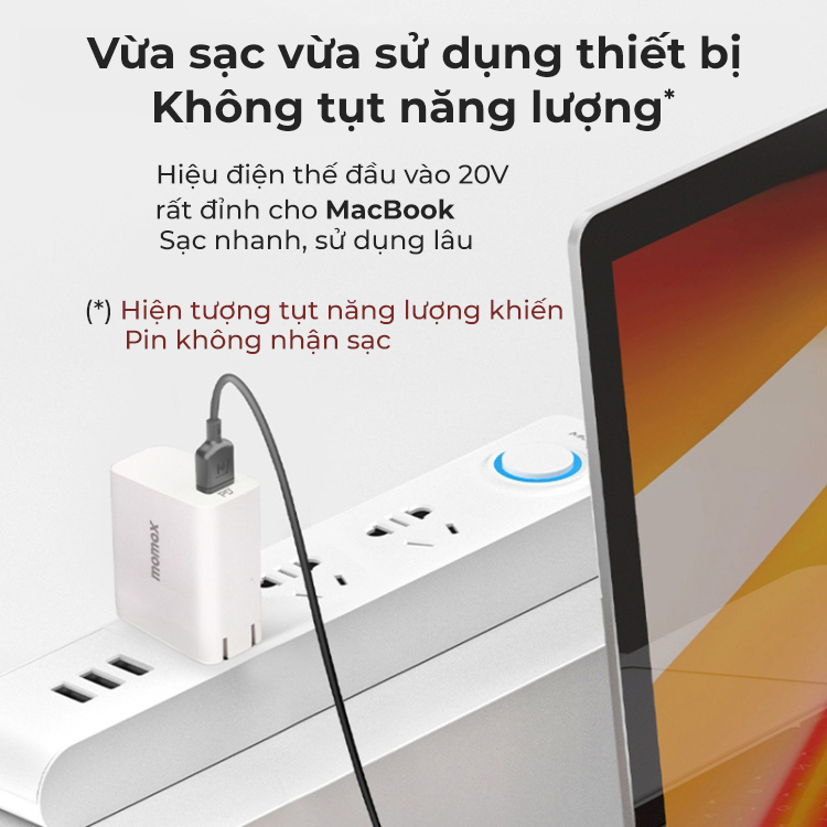 Củ Sạc Nhanh 30W Momax UM17 Type-C PD  Công Nghệ PPS  Chân gập  - Hàng chính hãng