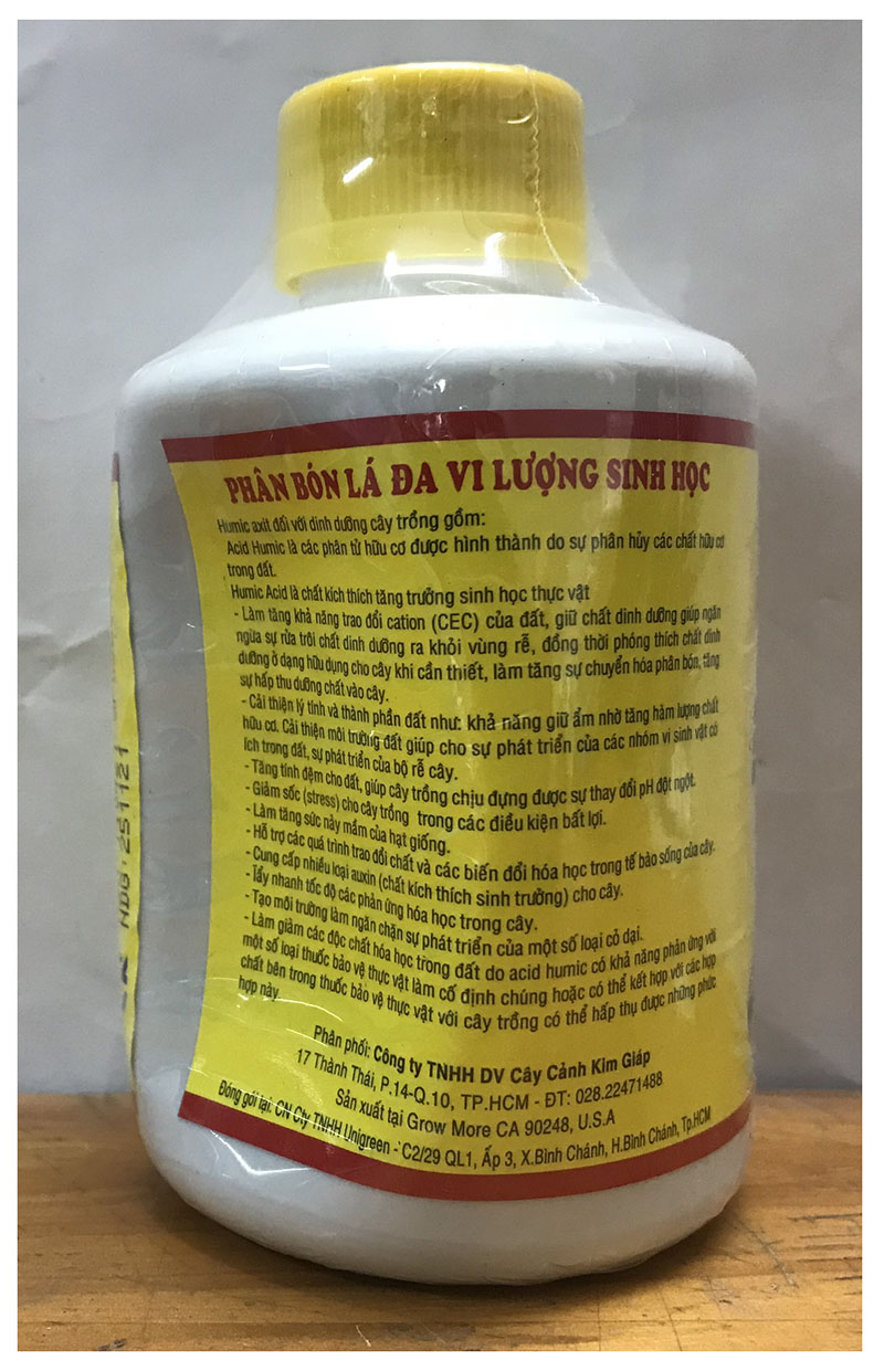 Phân Bón Lá HUMER H1 HUMIC ACID SOIL BUILDER 322 Bông To, Trái Lớn, Chống Rụng Bông, Tăng Đậu Trái, Thể Tích: 235ml