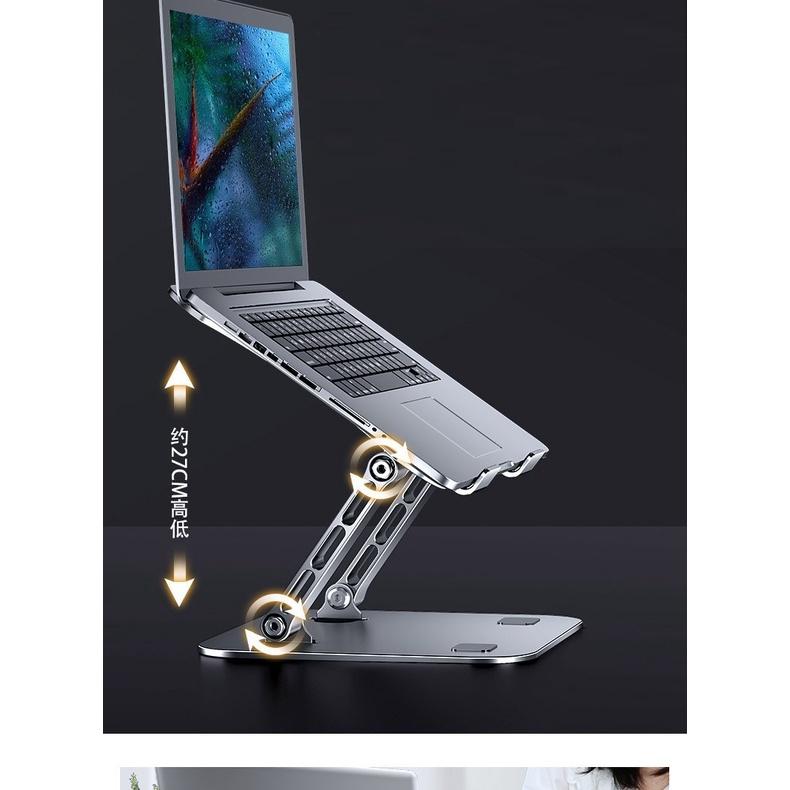 LS515 Giá đỡ máy tính laptop macbook kiêm đế tản nhiệt nâng điều chỉnh độ cao cho máy 11 inch - 17 inch.