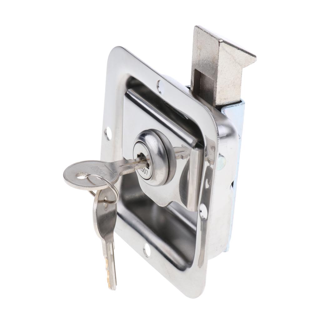 High Quality Stainless Folding Toolbox Kit Lock Car Truck Trailer Camp