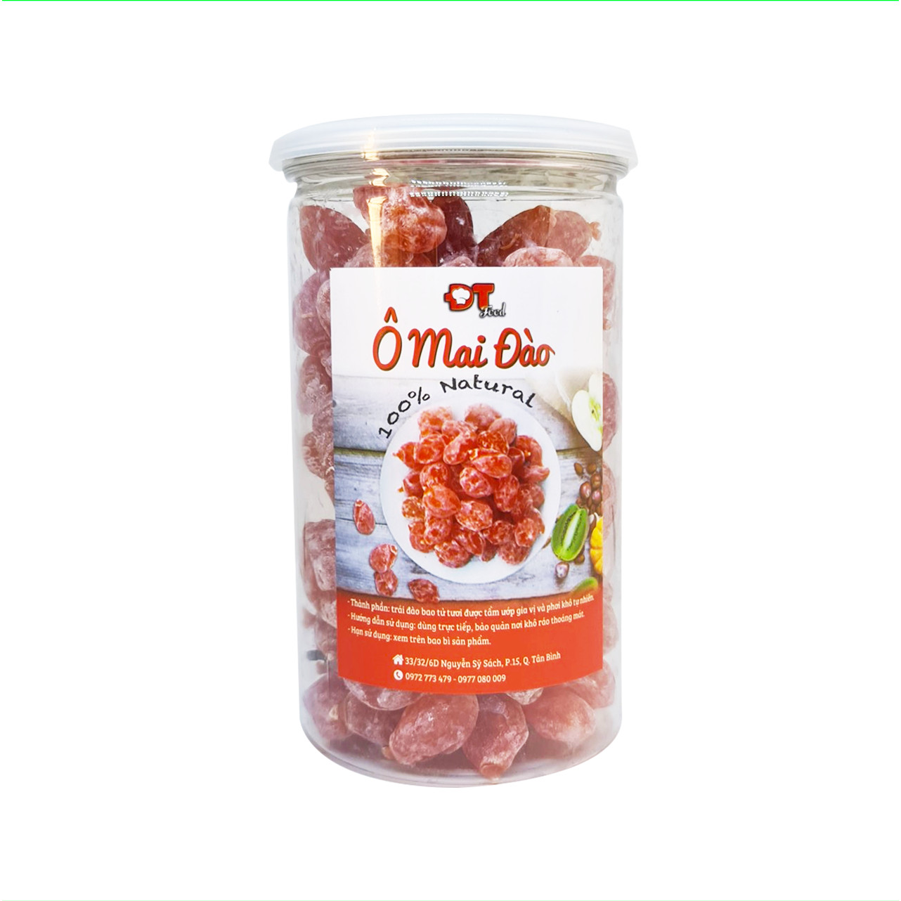 Combo 2 Hộp Ô Mai Đào Không Hạt DTFood (Hộp 500g)