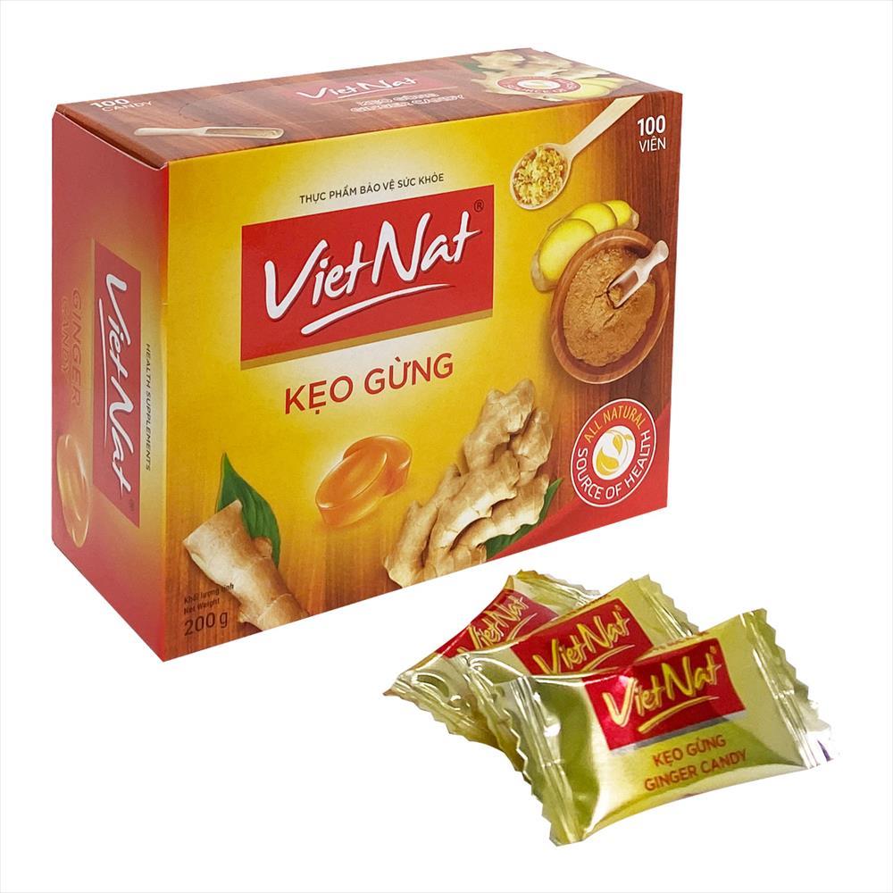 Kẹo ngậm ho thảo mộc Gừng Vietnat - Hỗ trợ tiêu hóa, giảm ho