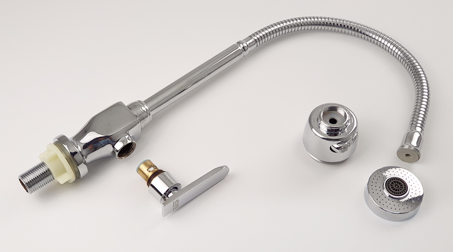 Vòi rửa chén lạnh cần lò xo Đồng mạ Chrome Eurolife EL-RC01