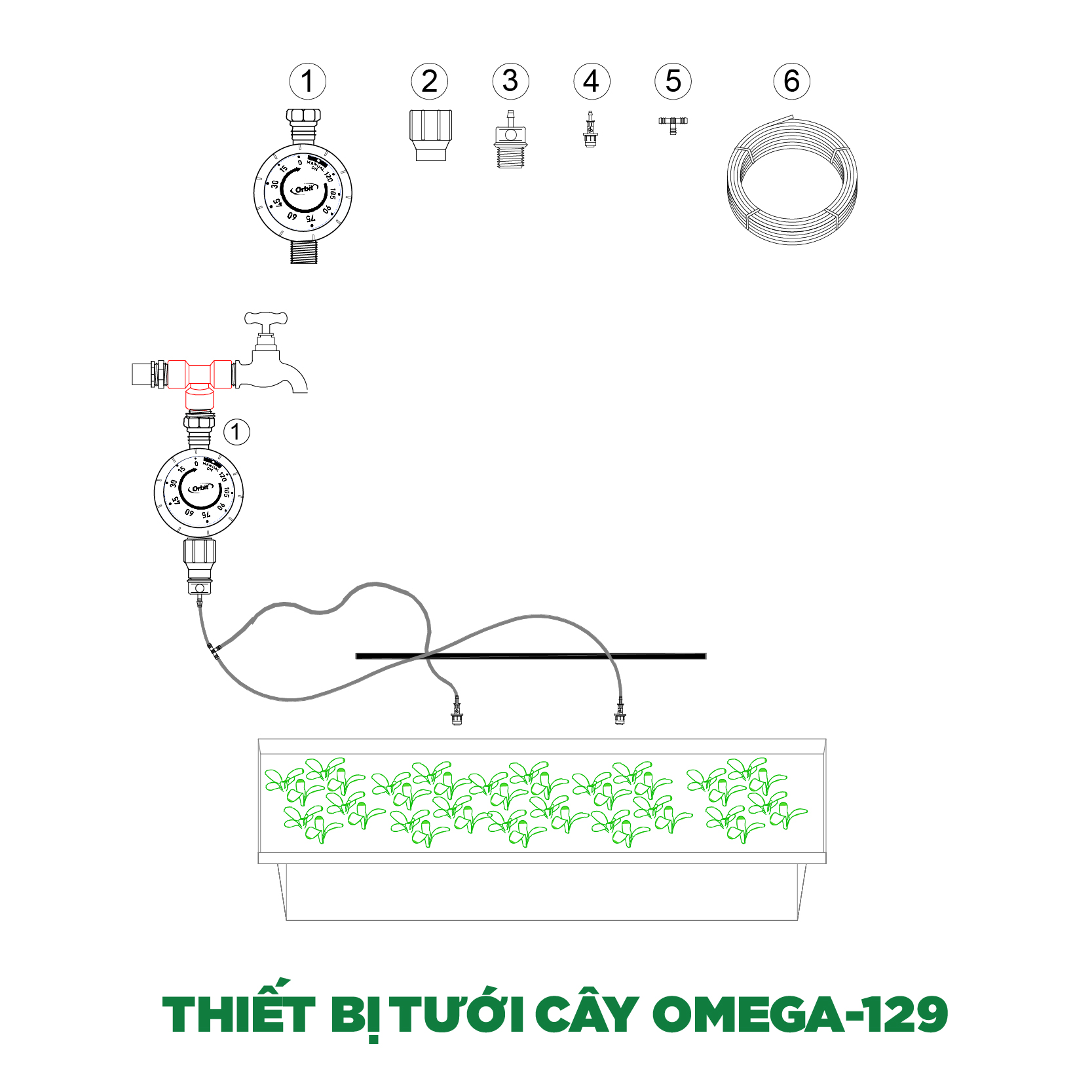 Thiết bị tưới cây OMEGA-129