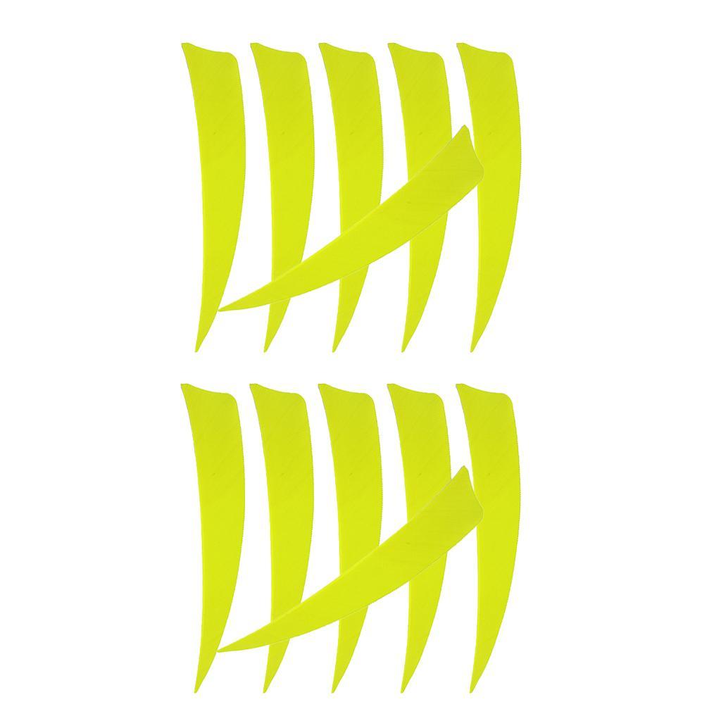 2-6pack 12 Pieces 4 Inch Archery Arrow Feathers Fletchings Vanes Fluorescent