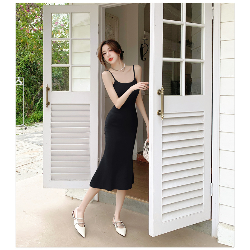 Đầm body nữ hai dây dáng dài maxi