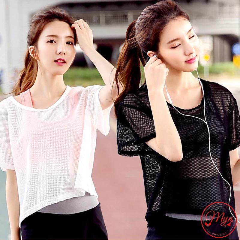 ÁO LƯỚI MẶC TẬP GYM, YOGA SIÊU CHẤT VẢI THOÁNG MÁT NHANH KHÔ