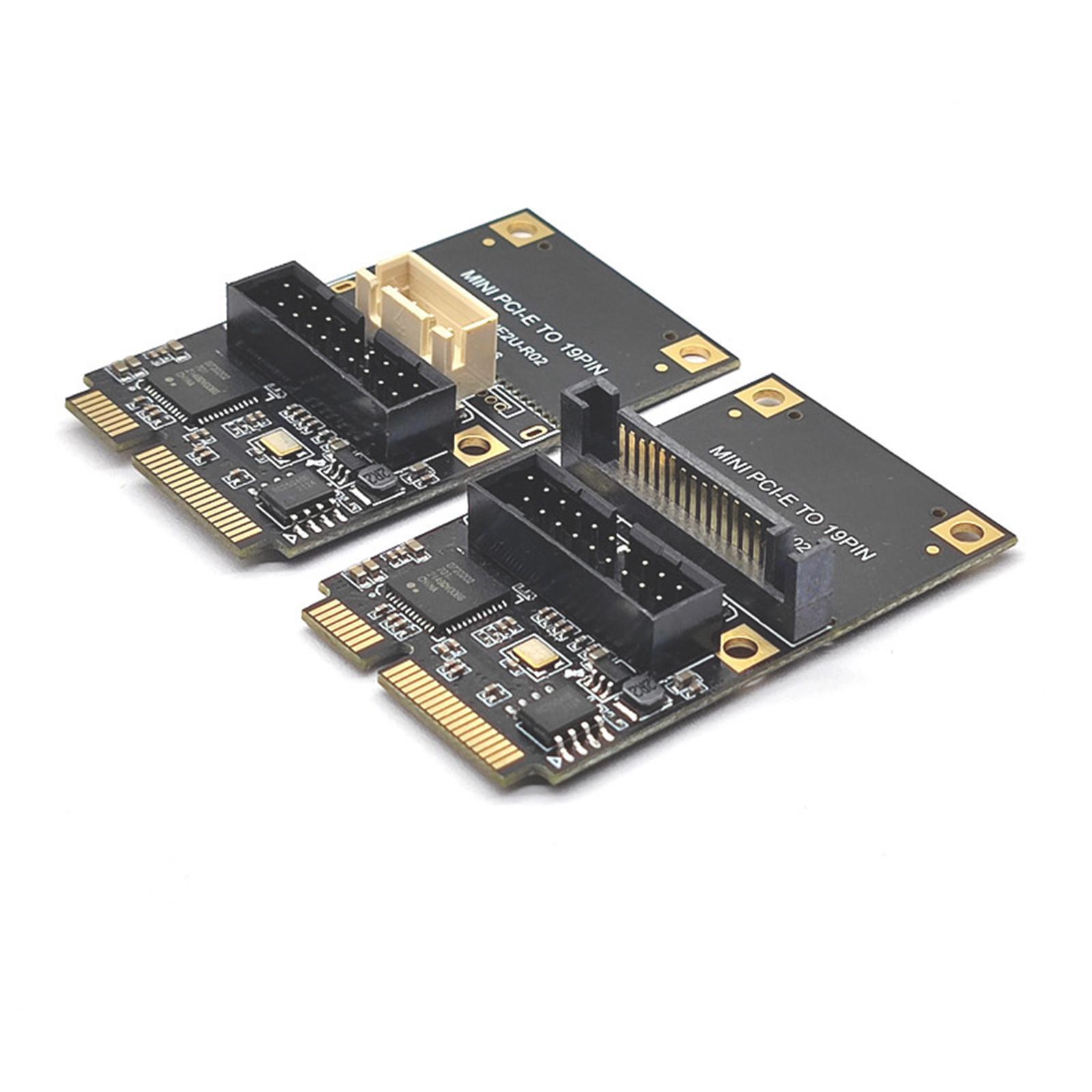 Mini PCIe to USB3.2 Gen1 19Pin Expansion Card, Professional, E to 19Pin USB3.2 Adapter Riser Board for Windows XP 7 8 10 11
