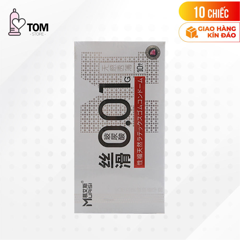 [Hộp 10 cái] Bao cao su Muaisi 0.01 Trắng - Siêu mỏng 0.01mm