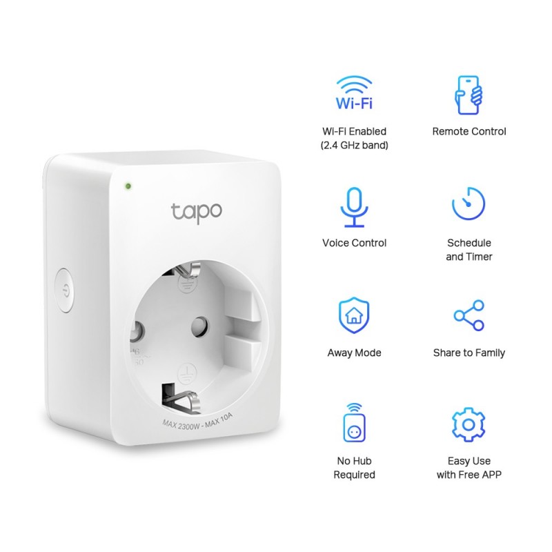 Ổ Cắm Wifi Thông Minh TP-Link Tapo P100 - Hàng Chính Hãng