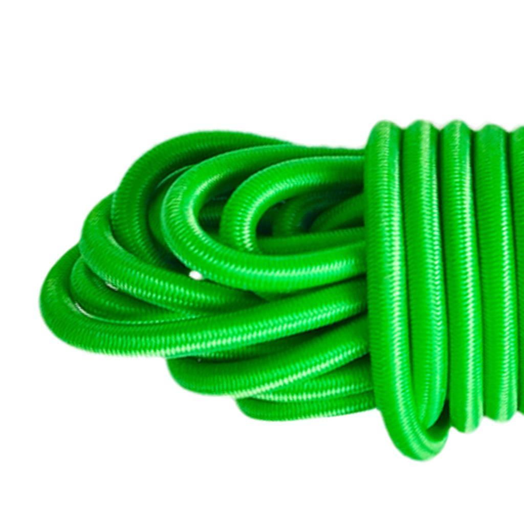 3x5m x 5mm Elastic Bungee Rope Shock Cord Tie Down DIY for Kayak Boat Green