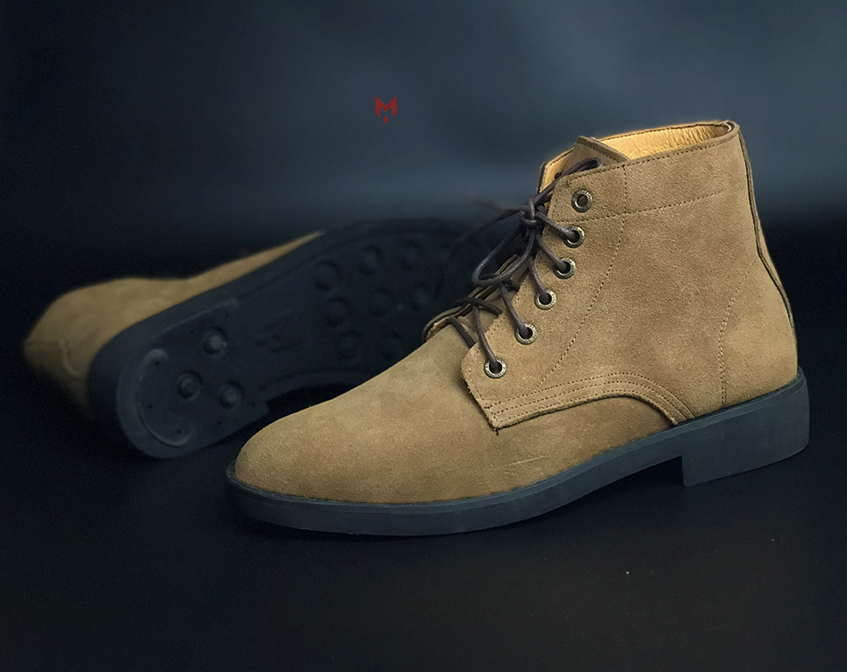 Giày nam cao cổ da bò lộn cao cấp thời trang Desert Plain Boots Mad