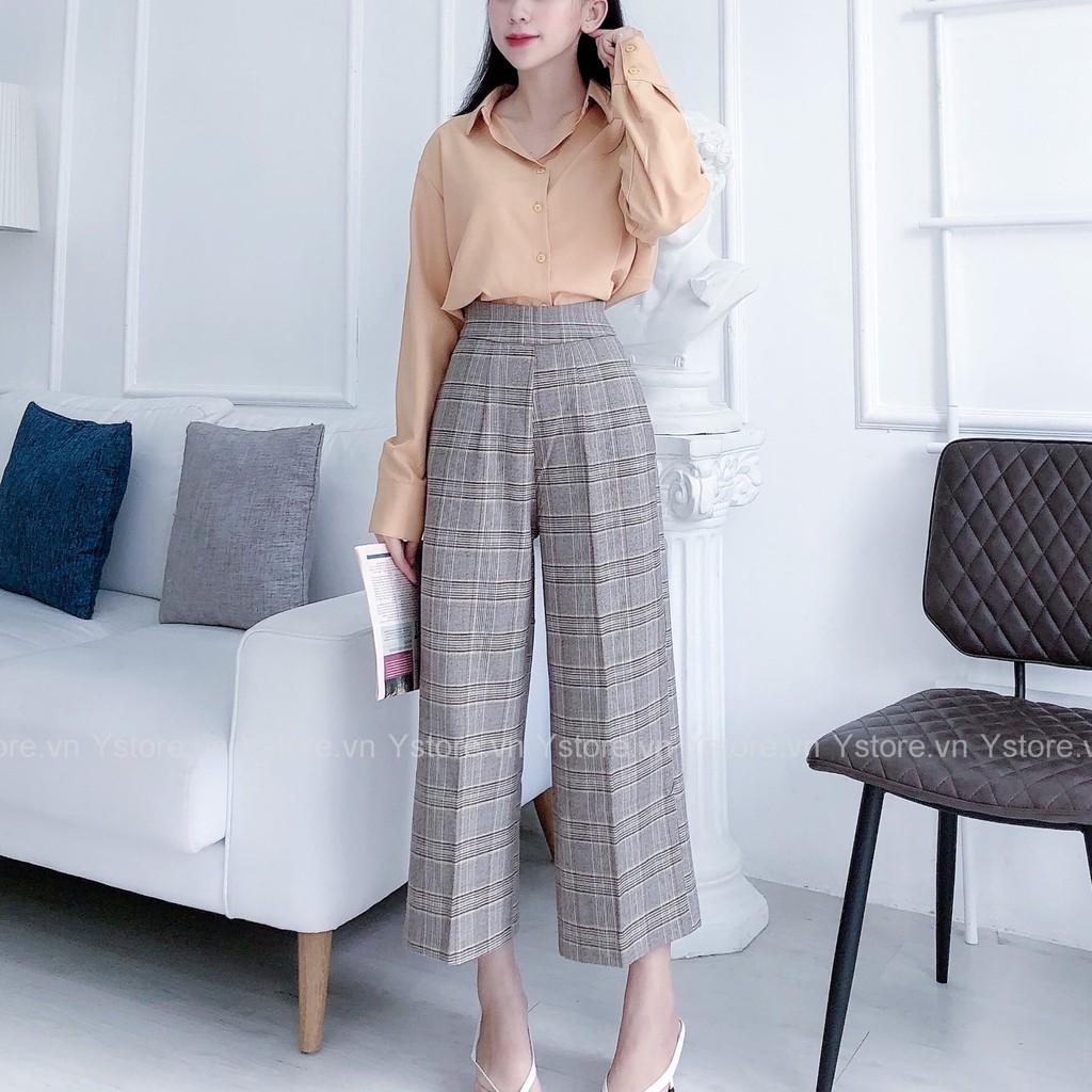 Sơ Mi Nữ Tay Dài Cổ Bẻ - Đi làm- Đi chơi OVERSIZE