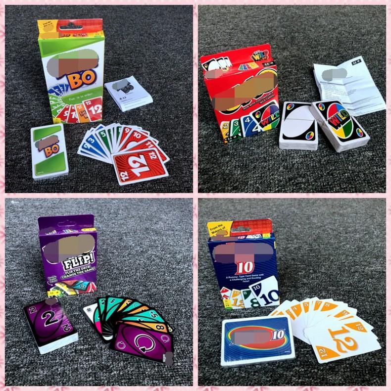 Bộ Thẻ Bài UNO DOS - Giấy Cứng Cao Cấp Uno Classic, Wild, Skip Bo, Flip, Phase 10, DOS, BTS, Harry Porter,Super Mario