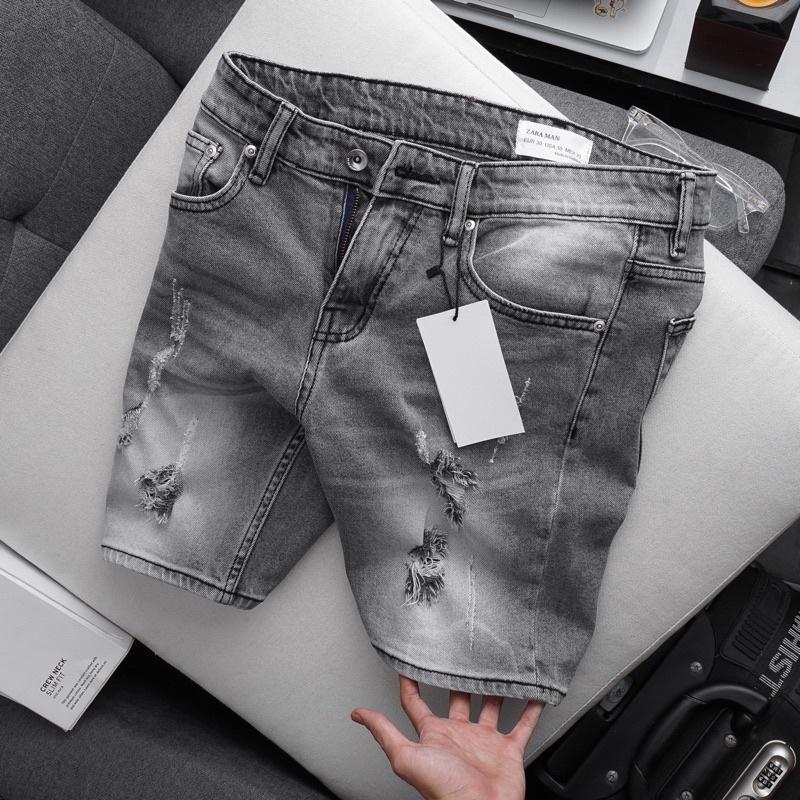 Quần short jean nam rách gối size lớn nhiều màu