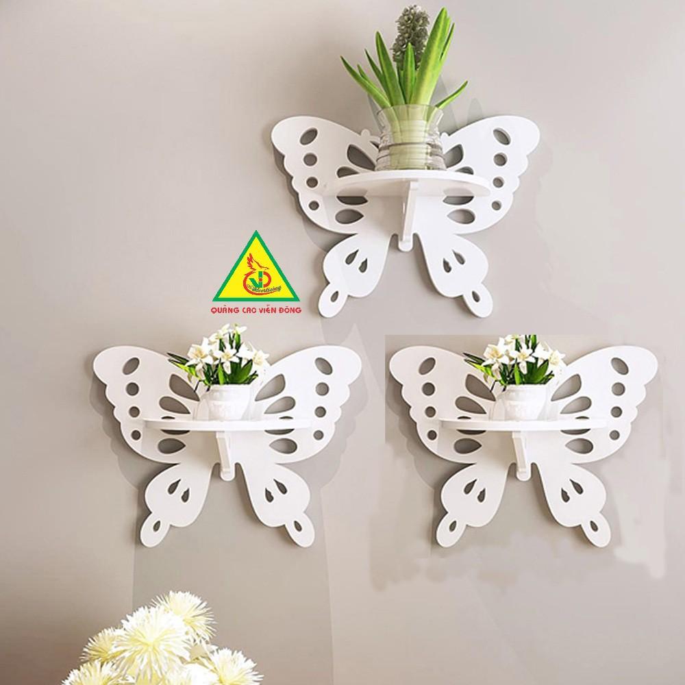 Kệ hoa văn treo tường hình cánh bướm - Kệ lắp ráp