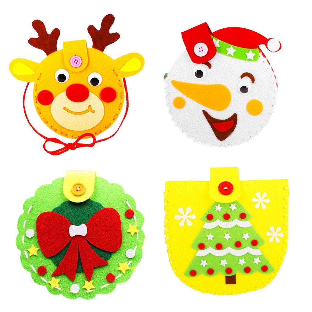DIY Handmade Christmas Gift Bag Needle Felting Kit for Children Kids Crafts