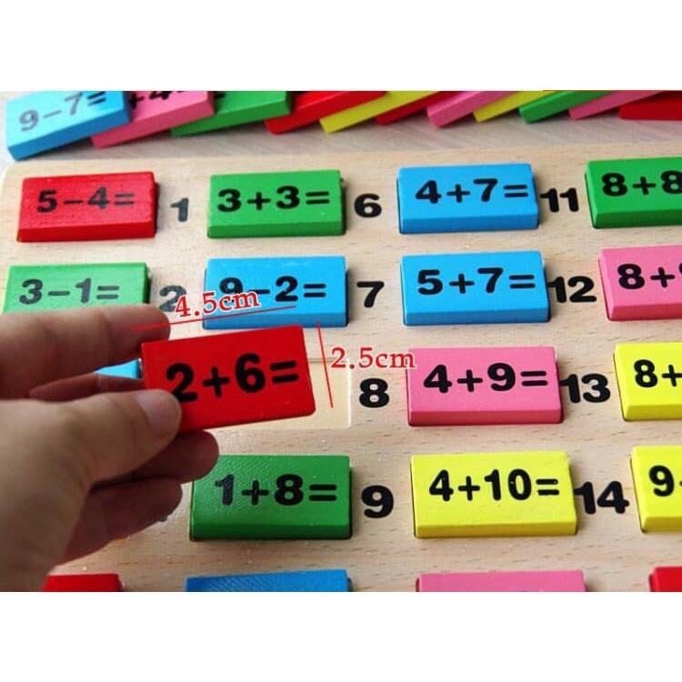 Domino 110 quân toán học giúp bé làm quen với các con số, phát triển tư duy, A6