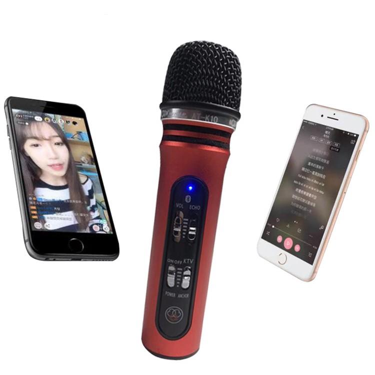 Micro Thu Âm Karaoke Livestream ATK10 - Tích Hợp Sound Card K10 Thế Hệ Mới 2020