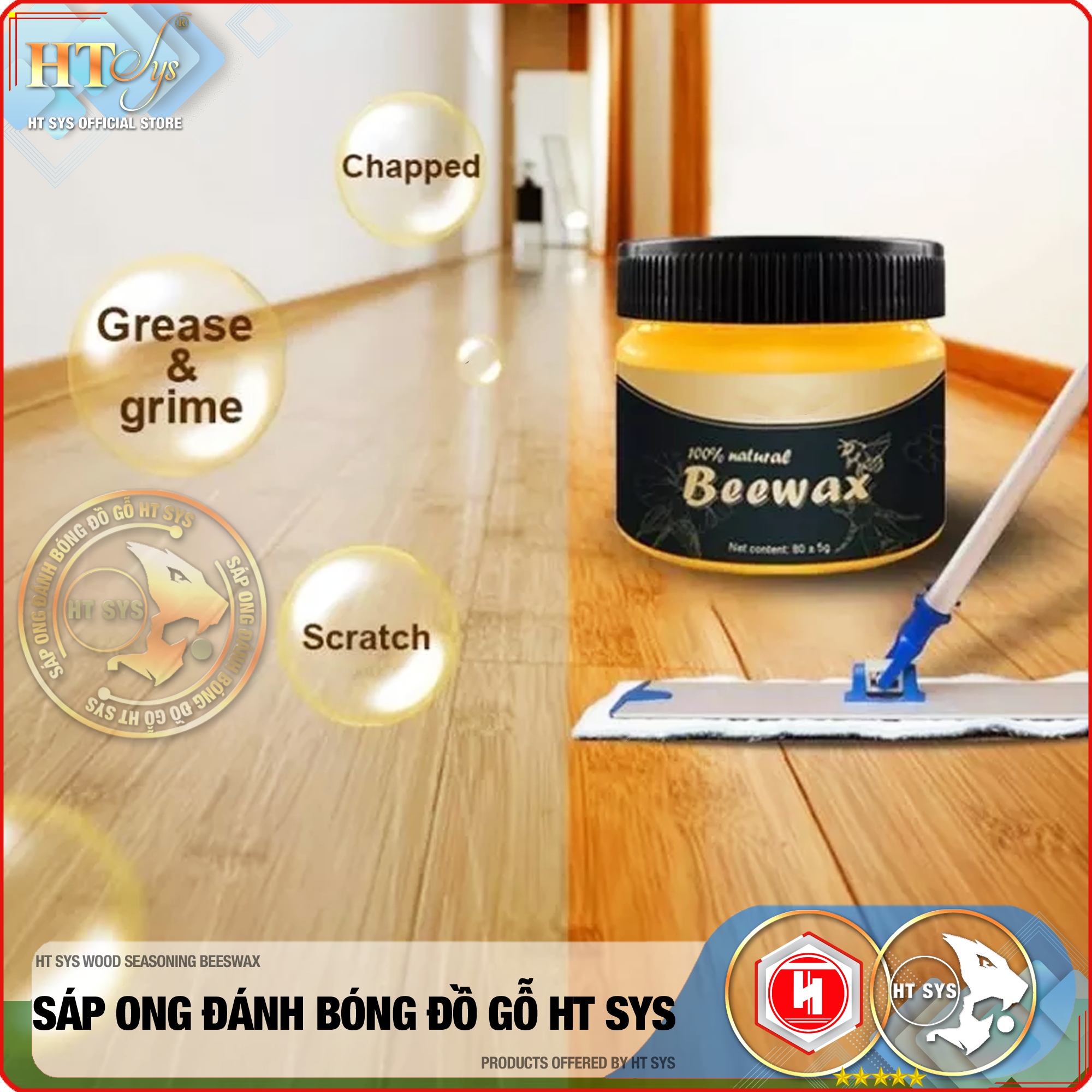 Sáp ong đánh bóng đồ gỗ HTSYS-Beewax