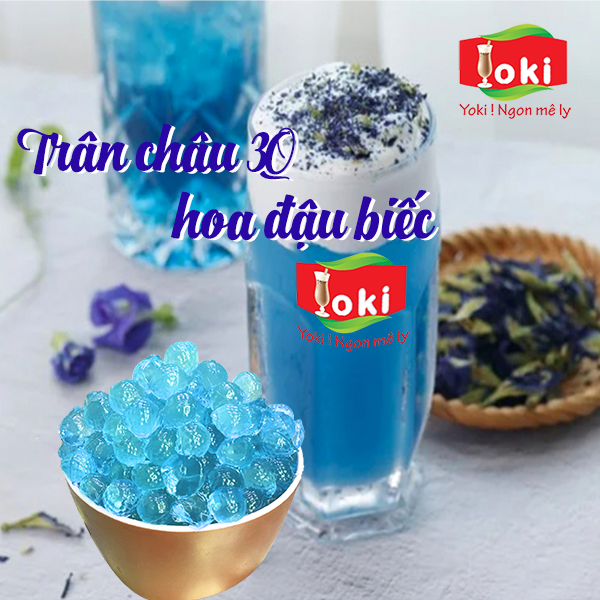 Trân châu 3Q hoa đậu biếc Yoki