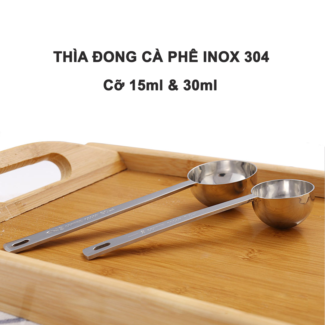Muỗng đong cà phê Inox 304 cỡ 15ml & 30ml