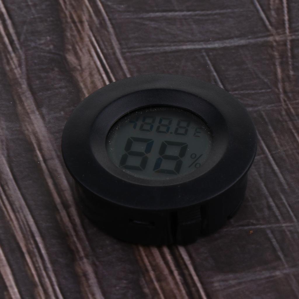 Reptile Thermometer Spider Tortoise Terrarium Tank Hygrometer Black
