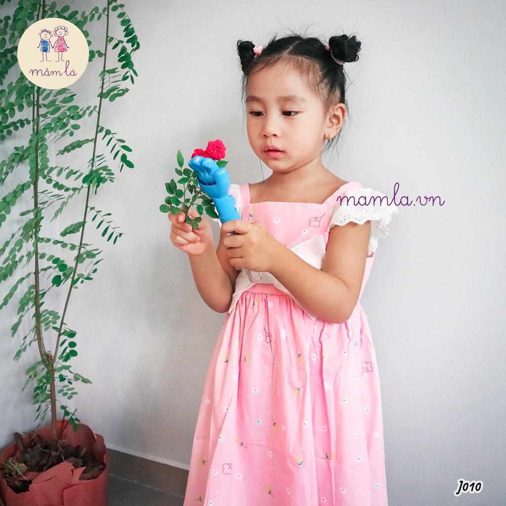 Đầm hồng nơ trước họa tiết hoa nhỏ | 2Y-6Y