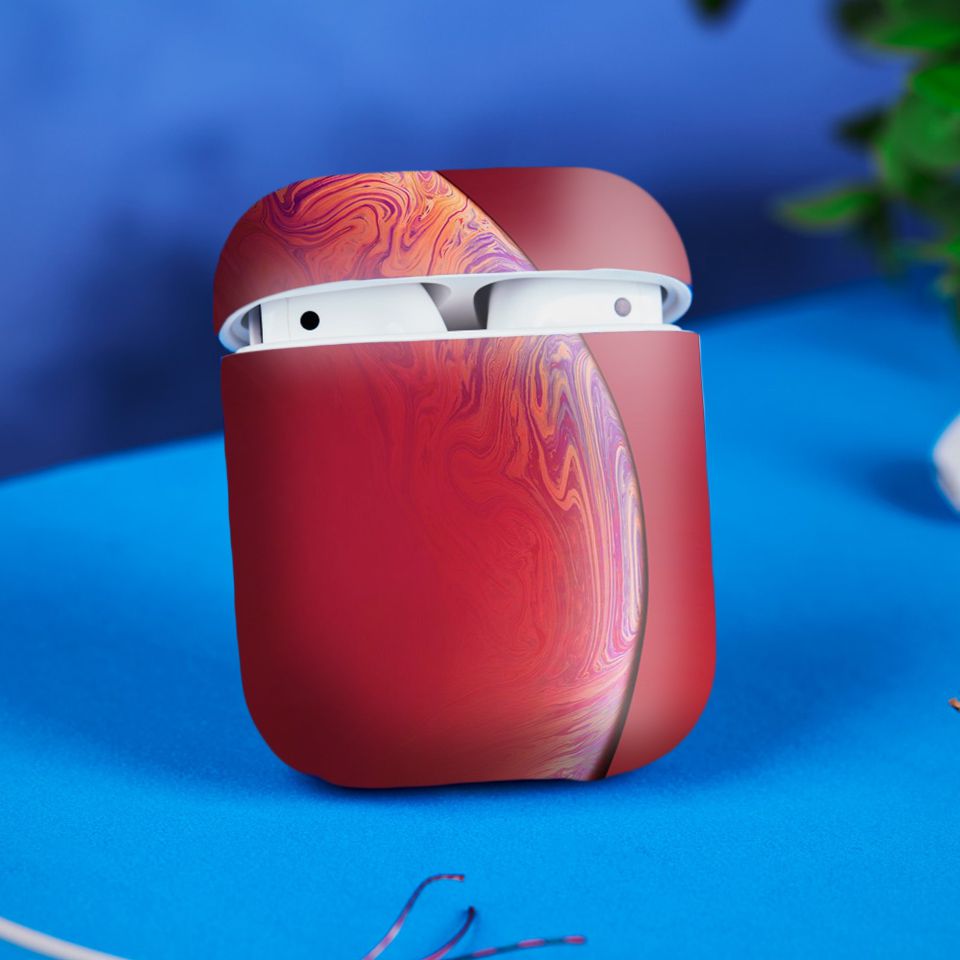 Miếng dán skin cho tai nghe AirPods in hình nền iP X - NeniPX005 (bản không dây 1 và 2)