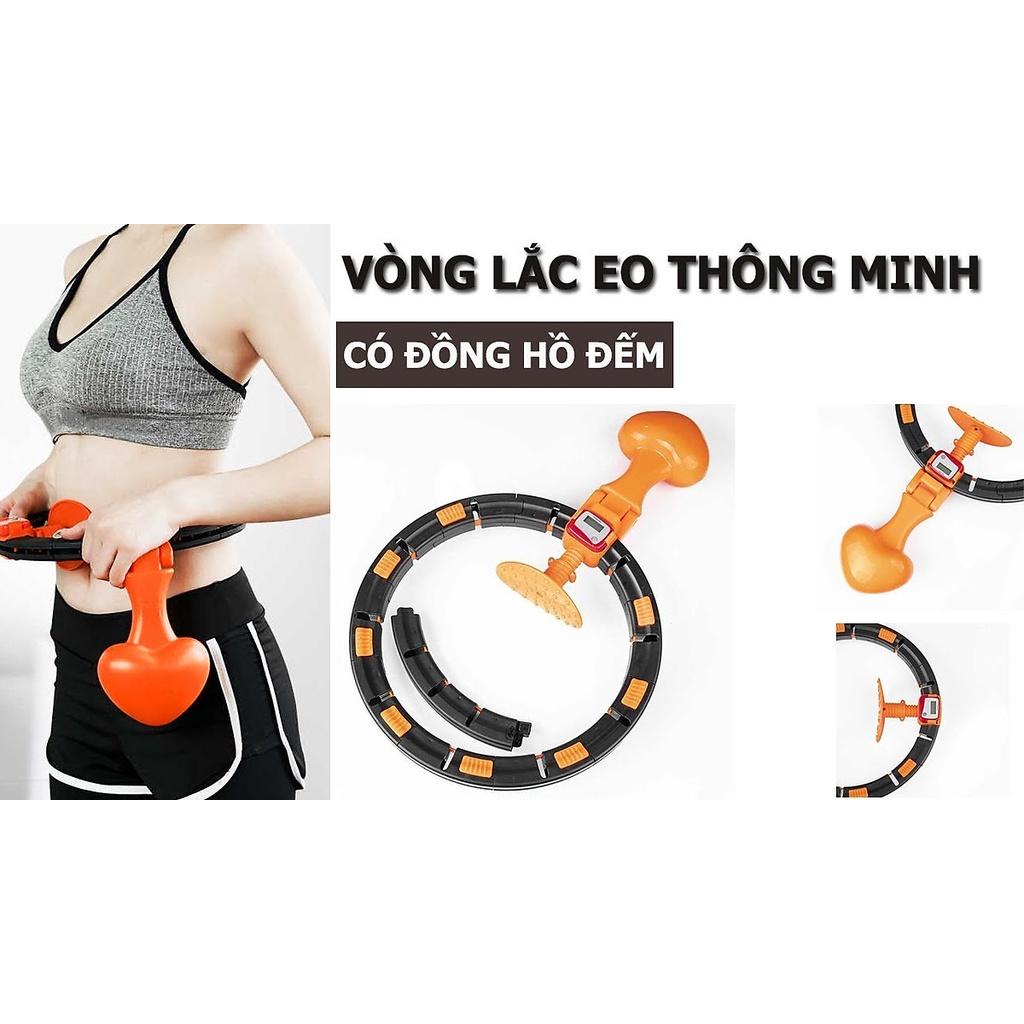 Vòng Lắc Eo Thông Minh Có Đồng Hồ Đếm Số Vòng- Giảm Mỡ Massage Bụng